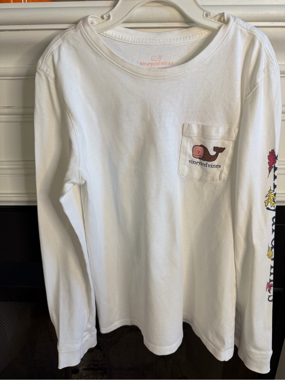 Vineyard Vines Kids M Thanksgiving Turkey Whale Long Sleeve Pocket Shirt